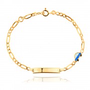 Златна детска гривна Blue Car