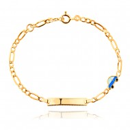 Златна детска гривна Blue Car