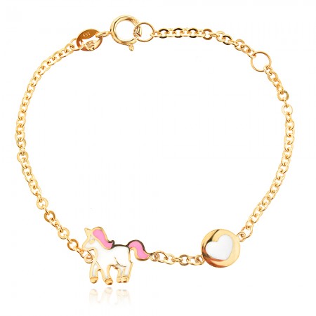 Златна детска гривна Unicorn Златна детска гривна Unicorn