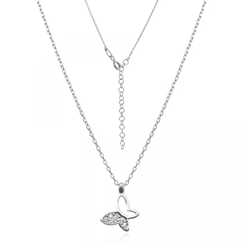 Сребърно колие Butterfly
