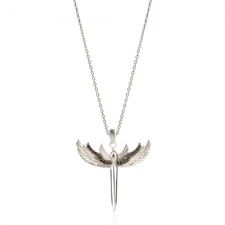 Сребърно колие Angel Wings