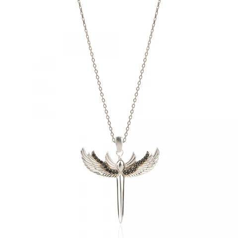 Сребърно колие Angel Wings