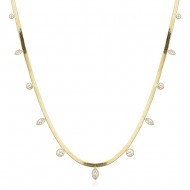 Сребърен чокър Моda