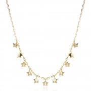Сребърен чокър Star