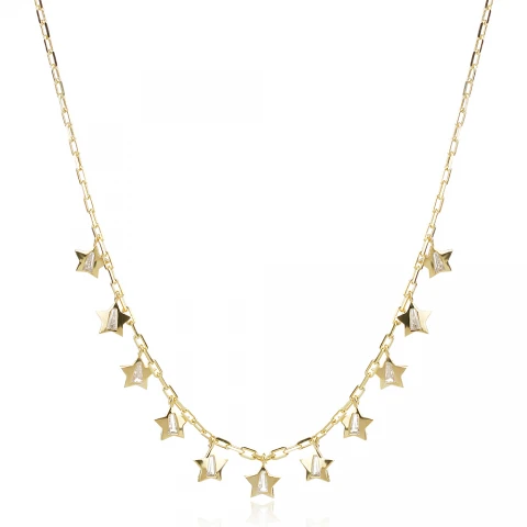 Сребърен чокър Star
