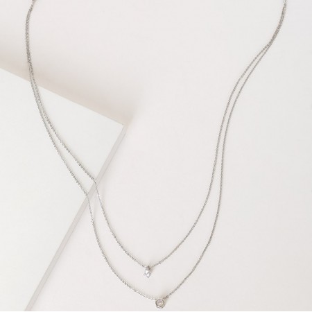 Сребърнo колие Kitty