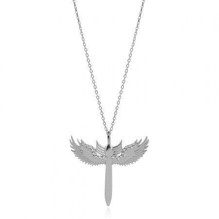 Сребърно колие Angel Wings