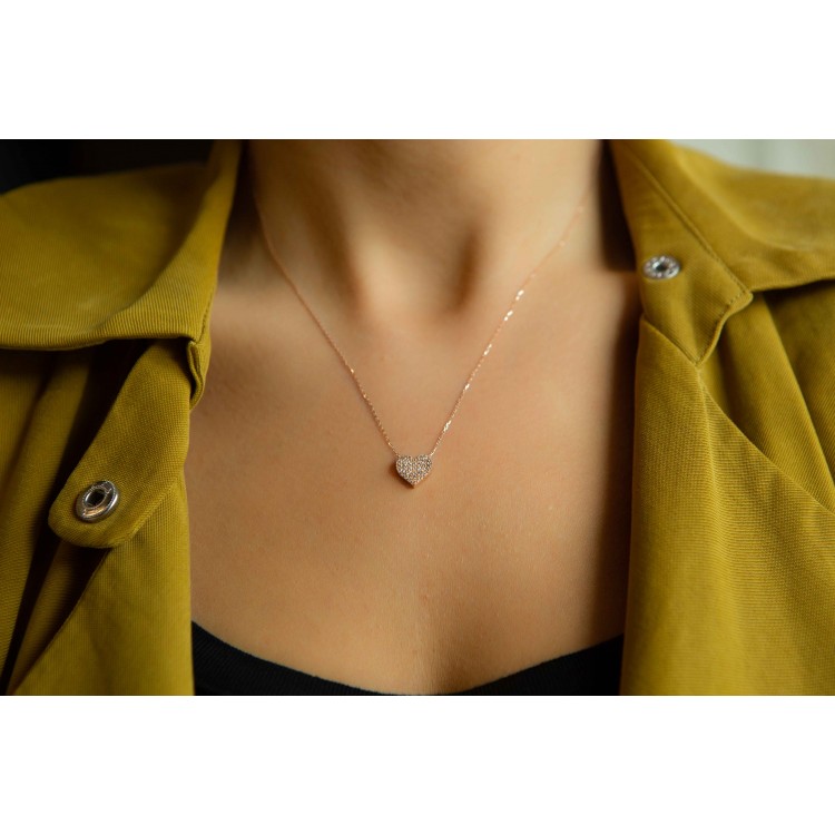 Сребърнo колие Heart Swarovski (Колиета) Сребърнo колие Heart Swarovski - Колиета