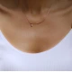 Сребърнo колие Line Pearl 