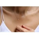 Сребърнo колие Line Pearl 