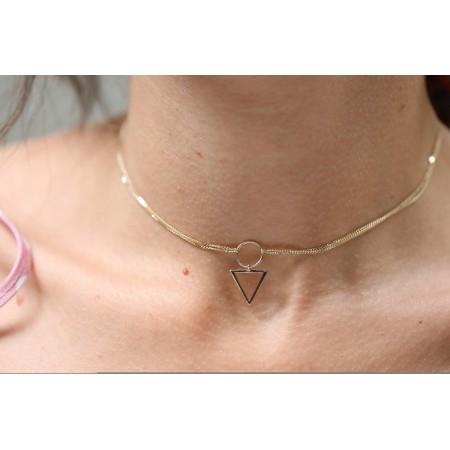 Сребърнo колие Тriangle