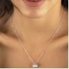 Сребърно колие Crown