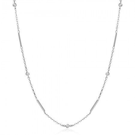 Сребърно колие Line Brilliance