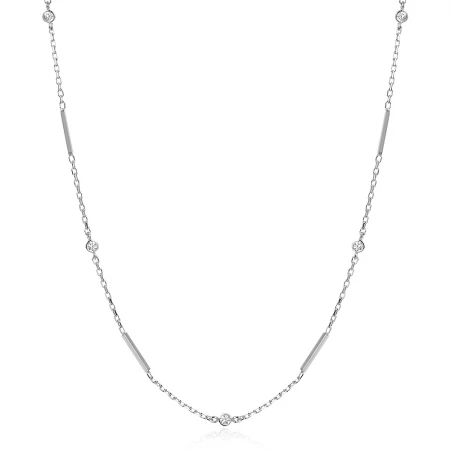 Сребърно колие Line Brilliance