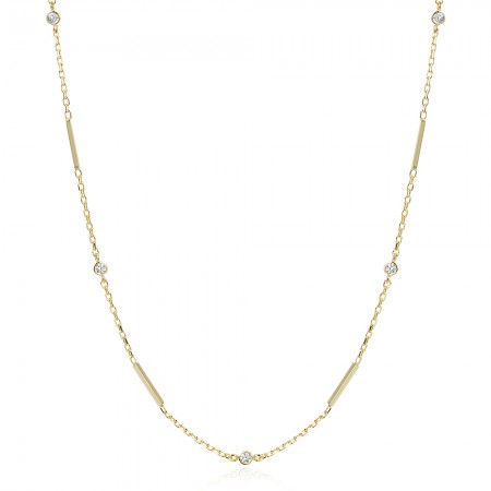 Сребърно колие Line Brilliance