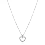 Сребърно колие Heart