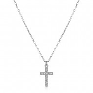 Сребърно колие Cross