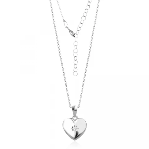 Сребърно колие Heart Photo Locket