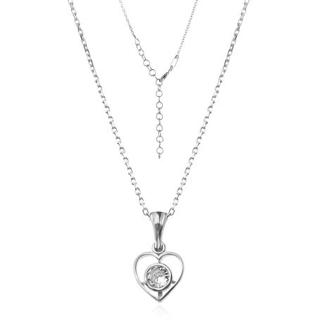 Сребърно колие Heart Line Сребърно колие Heart Line