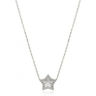 Сребърно колие Luxury star