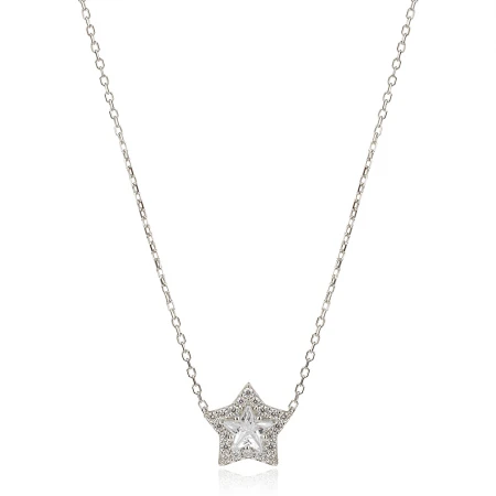 Сребърно колие Luxury star