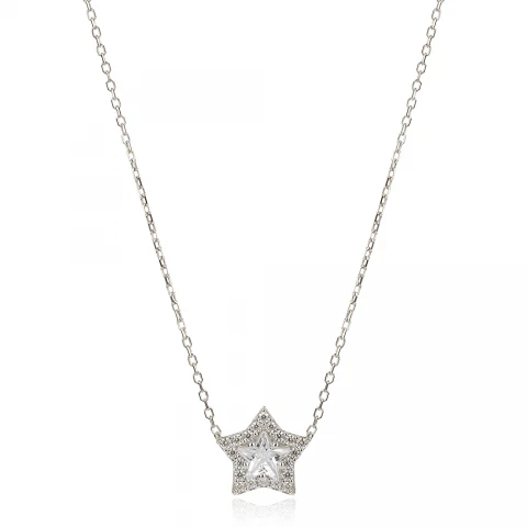 Сребърно колие Luxury star