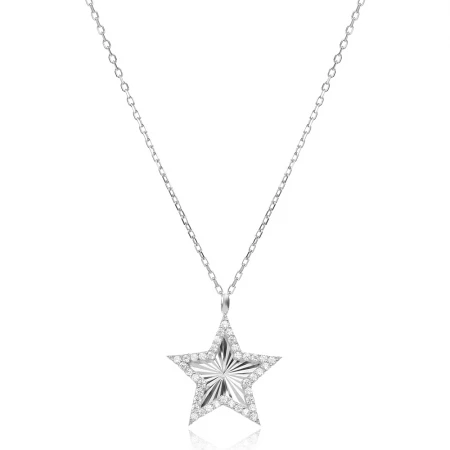Сребърно колие Shining Star