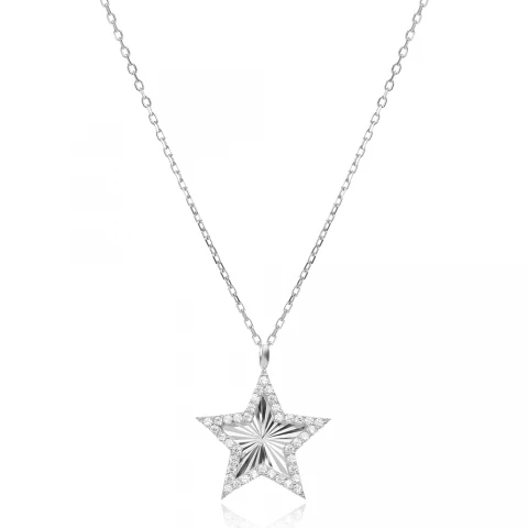 Сребърно колие Shining Star