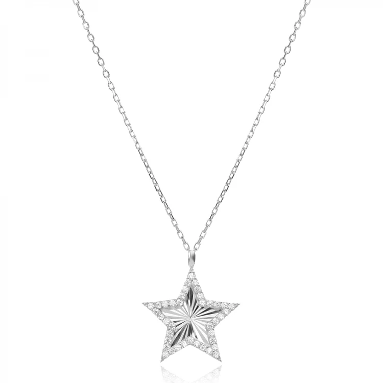 Сребърно колие Shining Star