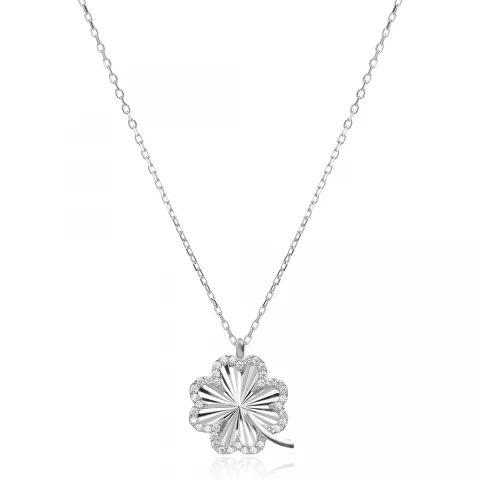 Сребърно колие Shining Clover