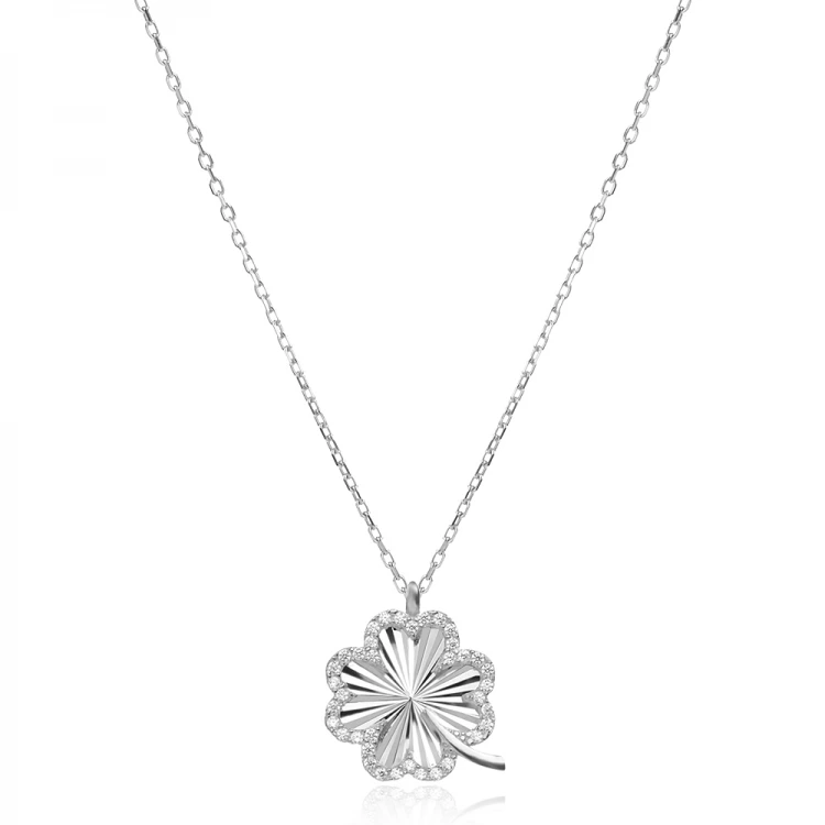 Сребърно колие Shining Clover
