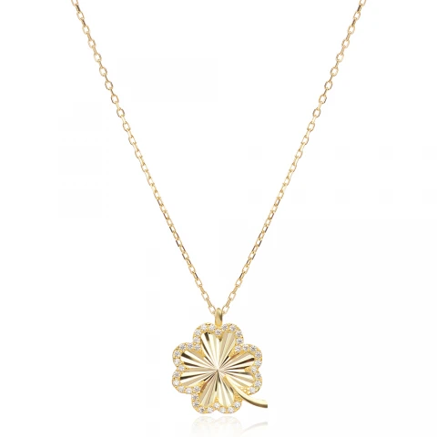 Сребърно колие Shining Clover