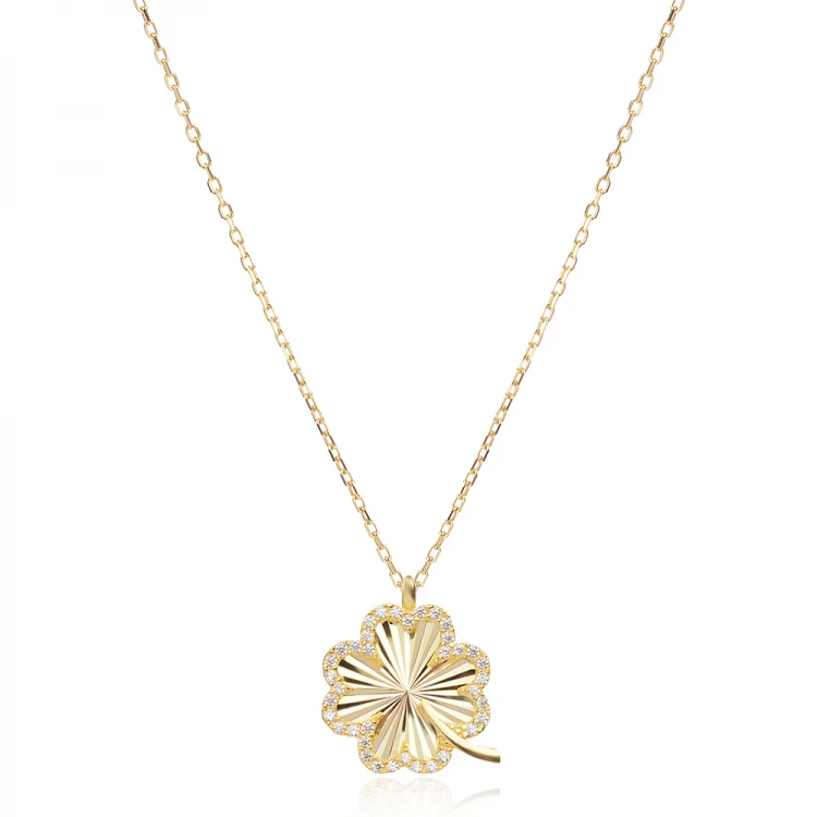 Сребърно колие Shining Clover