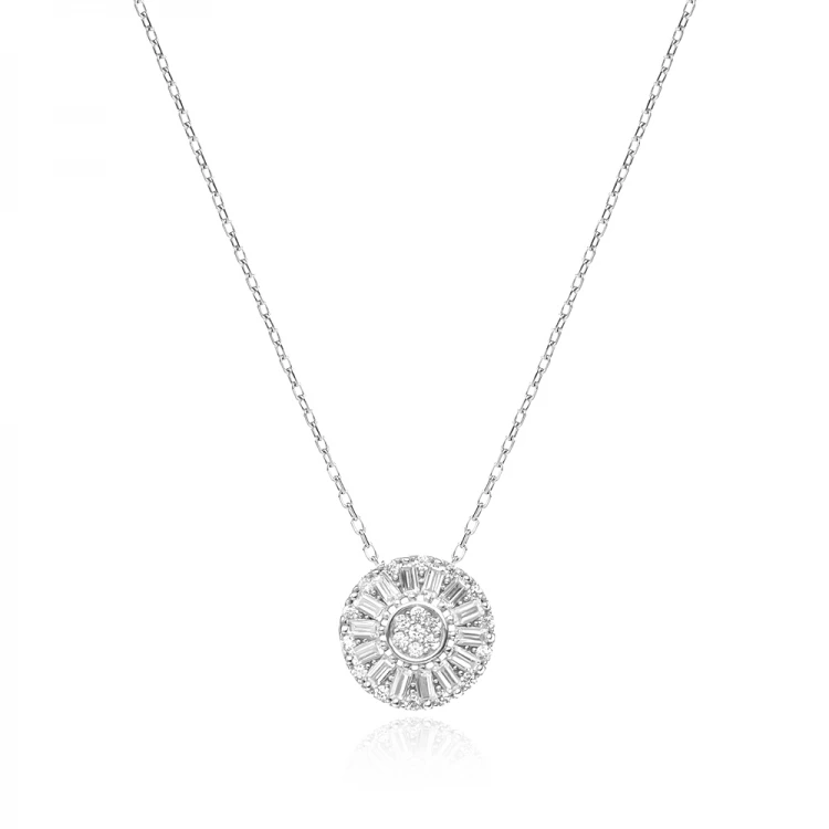 Сребърно колие Luxury Circle