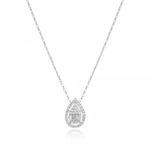 Сребърно колие Luxury Drop