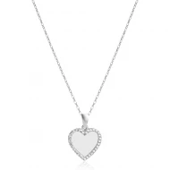 Сребърно колие Polished Heart