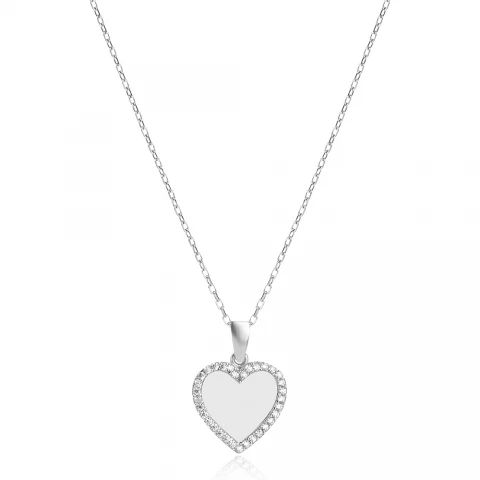 Сребърно колие Polished Heart
