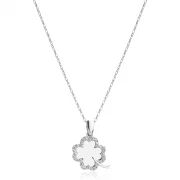 Сребърно колие Polished Clover