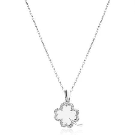 Сребърно колие Polished Clover Сребърно колие Polished Clover