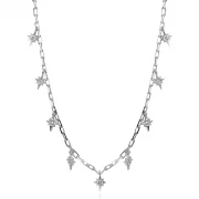 Сребърно колие Shining Star