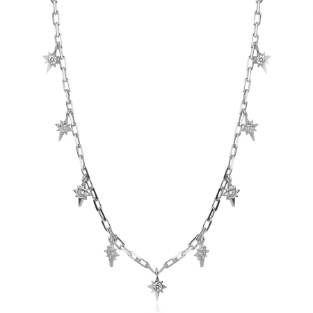 Сребърно колие Shining Star