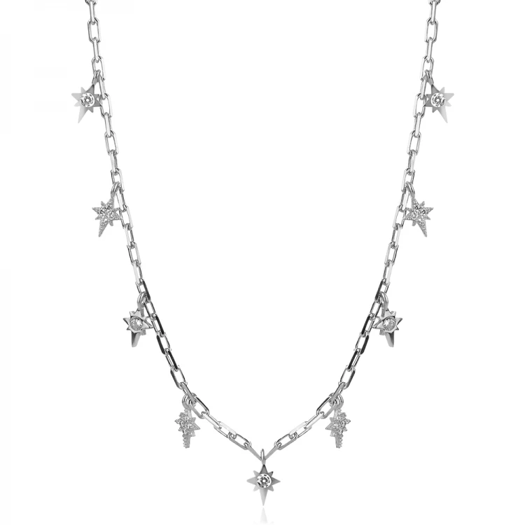 Сребърно колие Shining Star