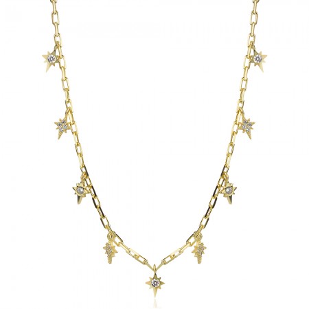 Сребърно колие Shining Star