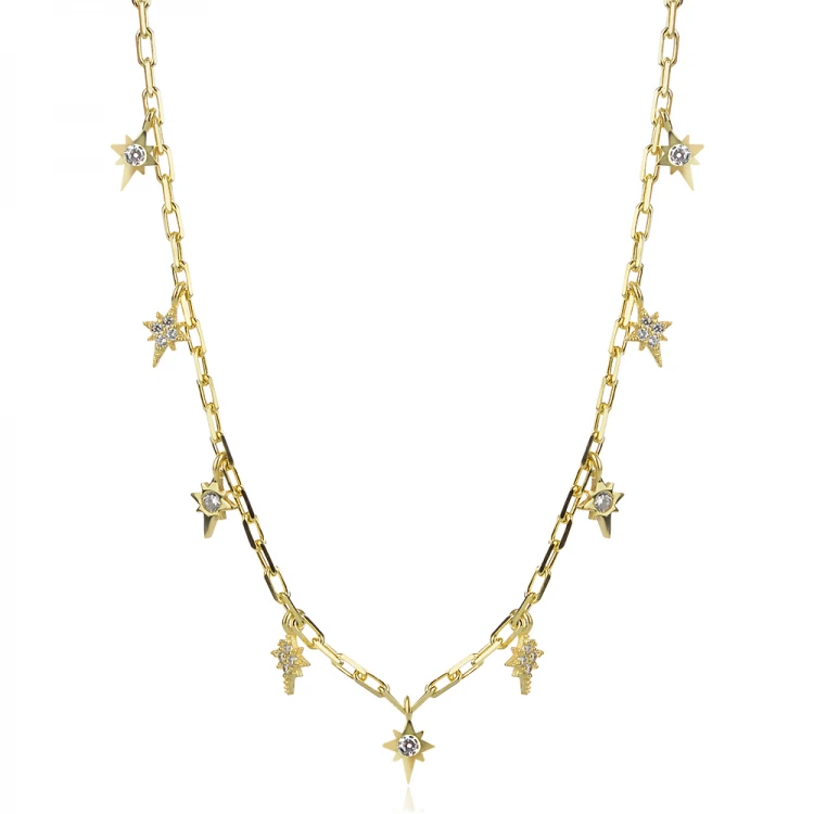 Сребърно колие Shining Star