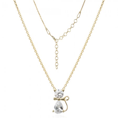 Сребърно колие Kitty