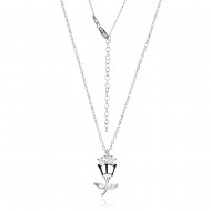 Сребърно колие Rose