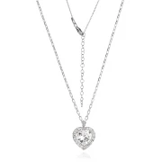 Сребърно колие Heart