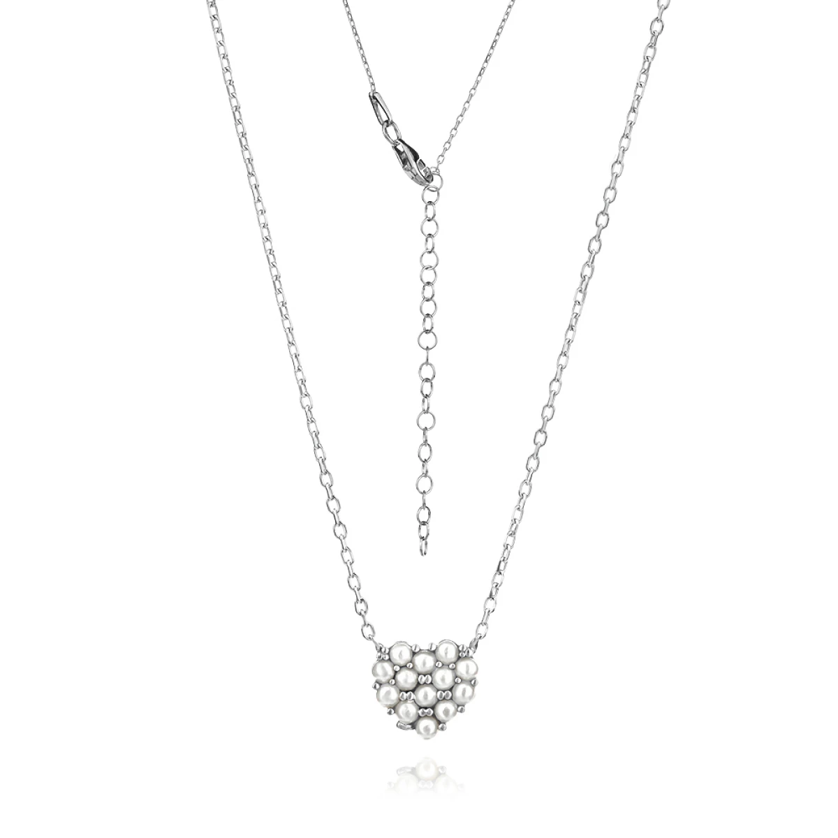Сребърно колие Pearl Heart Сребърно колие Pearl Heart