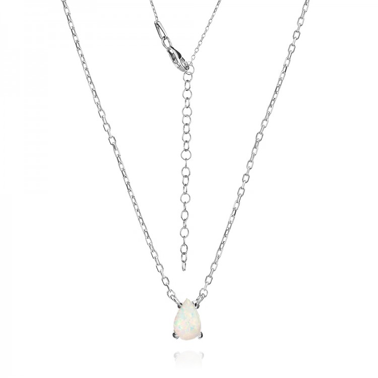 Сребърно Колие Opal - Black Friday