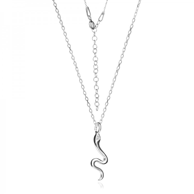 Сребърно Колие Snake - Колиета